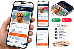 PetPass recovery profile on a phone