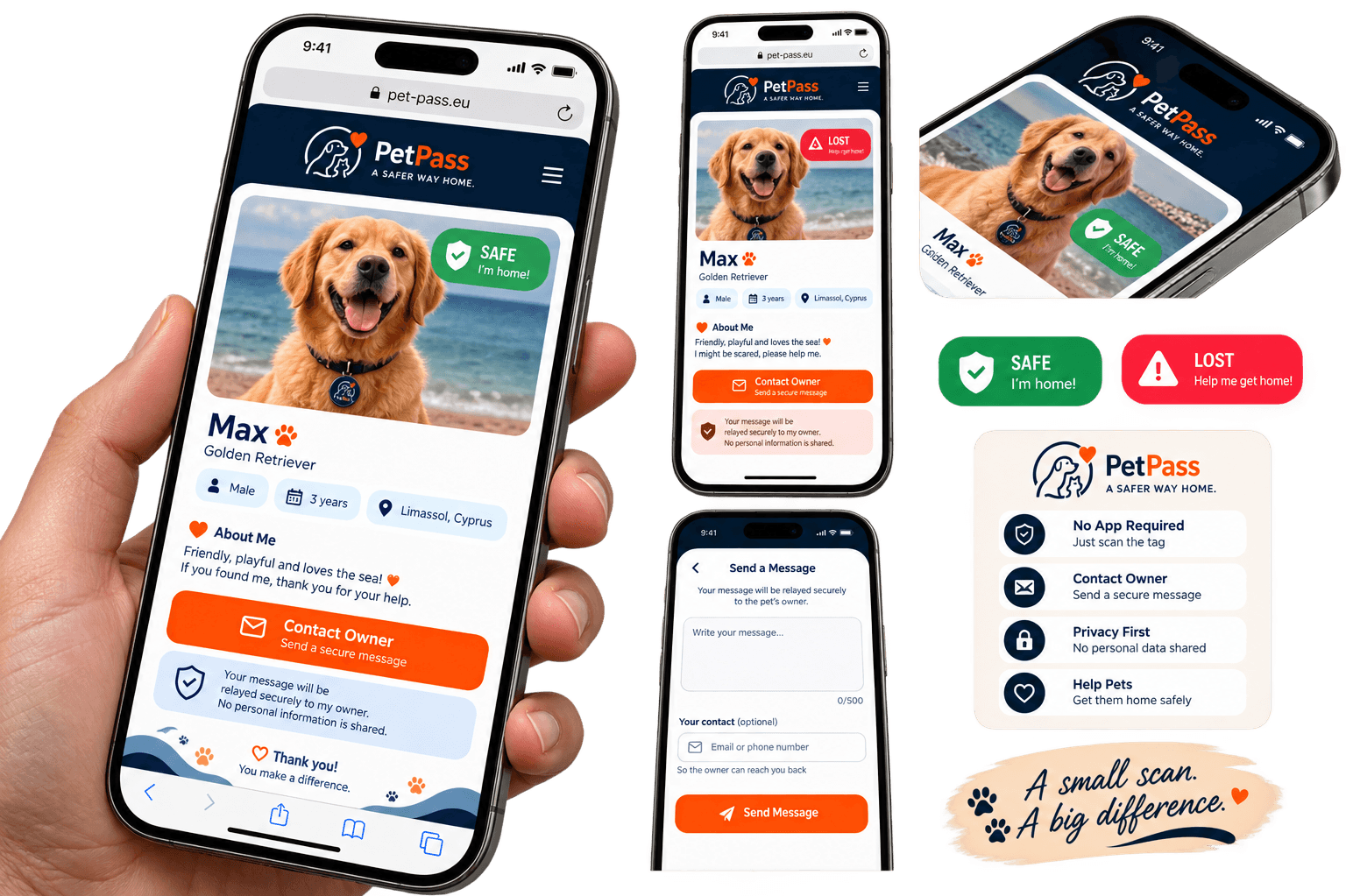 Phone with PetPass recovery profile